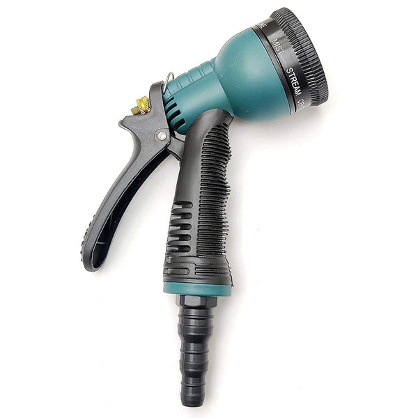 Adjustable 8-Pattern Water Spray Gun - High-Pressure Trigger for Vehicle Cleaning, Garden, Lawn, and Plant Care.