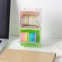 Storage Box with Transparent Lid – Durable Plastic Tape Storage Container for Office Use