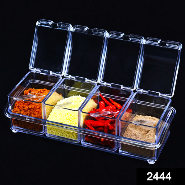 Acrylic Seasoning Box – Salt, Pepper & Spice Rack Organizer