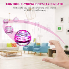 USB Rechargeable Flying Ball Toy – 360° Rotating Orb with RGB Lights, Boomerang Spinner for Kids & Adults