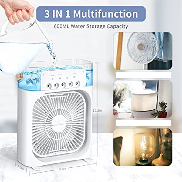 Portable Air Conditioner Fan – Personal Desk Cooler (Battery Not Included).