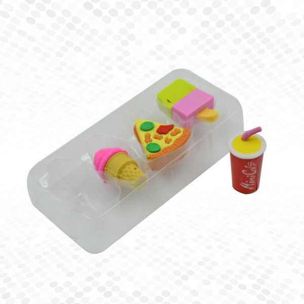 4322 Multicoloured Eraser Coke Eraserfrench Fries Eraserburger Erasericecream Eraser For Kidseraser For School Sturdent  Best For Birthday Return Giftparty Gift (Mix Design 1 Set)