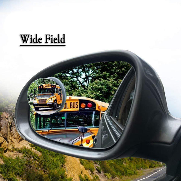 Blind Spot Round Convex Rear View Mirror (Pack of 2)