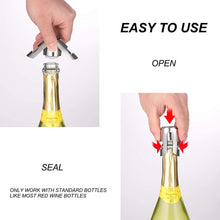 Stainless Steel Champagne Bottle Stopper – Large, Airtight Sparkling Wine Sealer