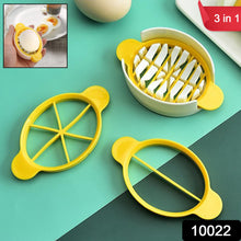 Egg Slicer 3 In 1 Boiled Egg Slicer Egg Slicer Preserved Egg Slicer Home Restaurant Kitchen Tool (1 Pc)