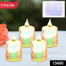 4 Pc Flameless And Smokeless Decorative Melting Candles Led Tea Light