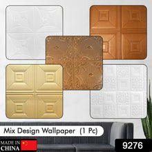 3D Foam Wallpaper Sticker Panels – Square Design for Walls, Ceilings & Doors (1 Piece)