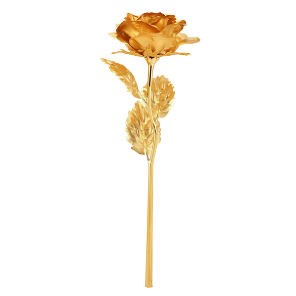 Luxury Decorative Gold Plated Artificial Golden Rose With Premium Box