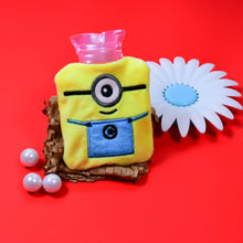 6506 Minions Small Hot Water Bag With Cover For Pain Relief Neck Shoulder Pain And Hand Feet Warmer Menstrual Cramps.