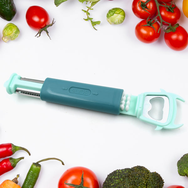 Multifunctional 7-in-1 Kitchen Peeler – Durable Non-Slip Handle, Slicer & Can Opener for Fruits, Vegetables, Potatoes, Carrots, and Cucumbers (1 Pc)