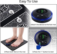 6931  Ems Foot Massager Electric Feet Massager Deep Kneading Circulation Foot Booster For Feet And Legs Muscle Stimulator Folding Portable Electric Massage Machine