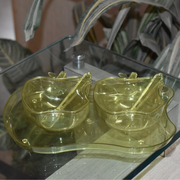 Apple Shape Tray Bowl for Serving Snacks and Various Food Items