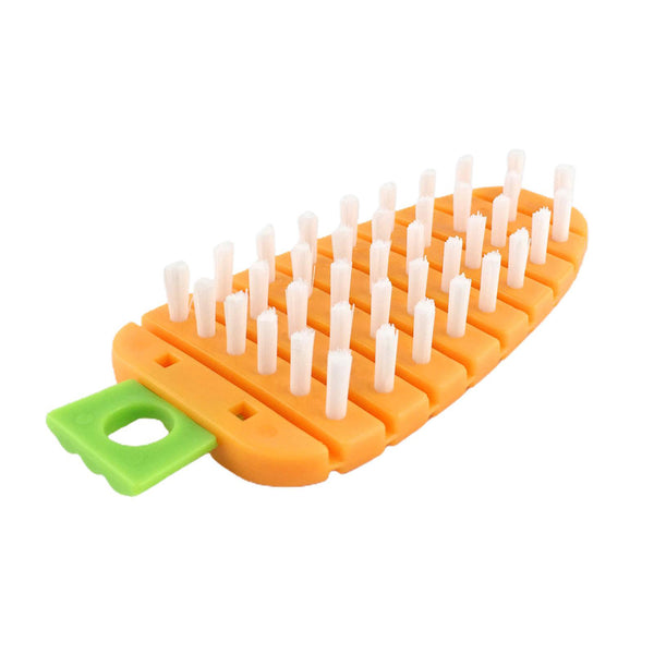 Carrot-Shaped Vegetable Scrubber Brush – Non-Toxic Fruit and Potato Cleaning Tool