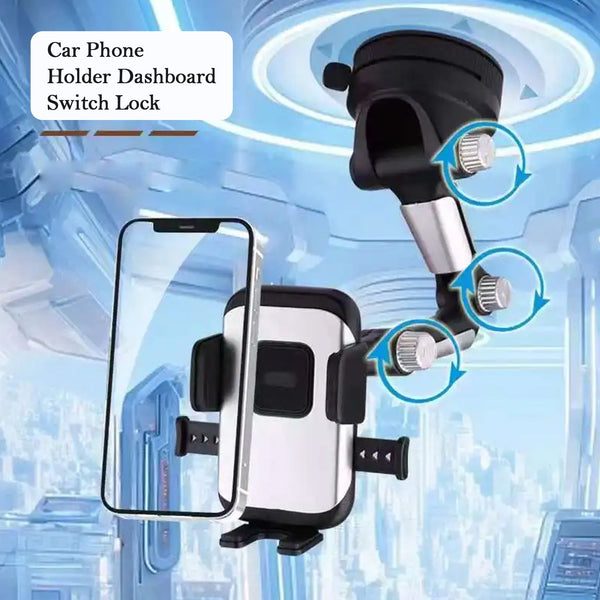 Adjustable Long-arm Suction Cup Car Phone Holder (1 Pc) Wukusy