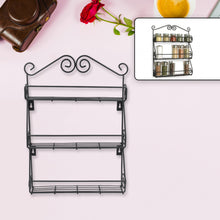 5857 Big Wall Mounted Iron Wall Shelf With 3 Storage Racks For Kitchen Pantry Cabinet Counter Top Or Free Standing Rack Holder For Kitchen