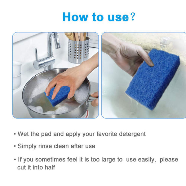 Kitchen Scrubber Pads for Utensils & Tiles Cleaning – Pack of 4