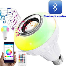 Wireless Bluetooth Sensor 12w Music Multicolor Led Bulb With Remote Controller