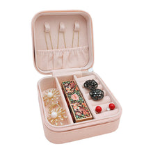 Mini Portable Jewelry Box for Women – PU Leather Organizer for Rings, Earrings & Travel Storage