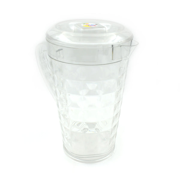 Mocktail Plastic Jug with Lid – BPA-Free Transparent Drinking Beverage Jug, Reusable Tableware for Home and Restaurants