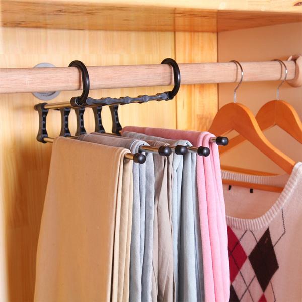 Adjustable Trouser Pants Hanger Organizer – Space-Saving Closet Solution