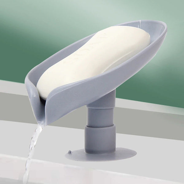 Self Draining Soap Holder For Bathroom Leaf Shape Soap Dish Kitchen Soap Tray