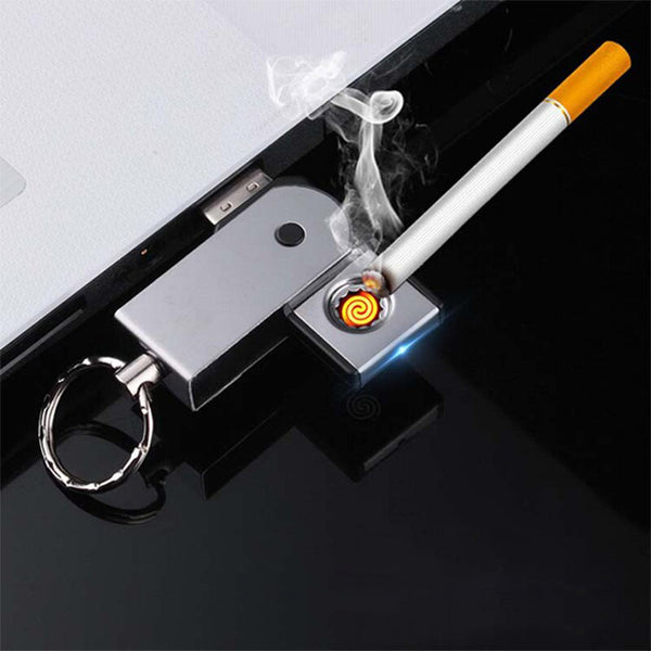 USB Mini Portable Lighters With Thin Metal Creative