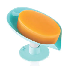 Leaf-Shape Self-Draining Soap Dish with Suction Cup – Ideal for Shower, Bathroom & Kitchen