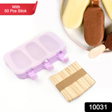 Silicone Popsicle Molds with Lids & Sticks – DIY Homemade Ice Cream Maker (Includes 50 Sticks)