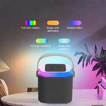 Wireless Speaker Microphone Set with RGB Light – Portable Karaoke Machine with Memory Card Support, Perfect for Travel and TV Use