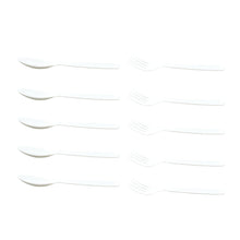 2422 Dinnerware Cutlery Premium Plastic Spoon And Fork Set - 10 Pcs