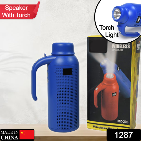 Smart Bluetooth Speaker with Torch Light – Wireless Night Flashlight Speaker