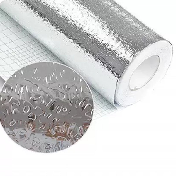 9075 Aluminium Foil For Kitchen And Aluminium Foil Paper Sticker Roll For Kitchen Wall Drawers. (45cm2meter)