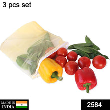 Fridge Bags for Fruits & Vegetables – Zip Net Storage (Multicolour)