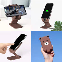 Cute Bear Design Foldable Mobile Stand - Multi-Angle Adjustable