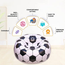 Football Sofa Cartoon Style – Inflatable Soccer Ball Chair for Kids and Adults, Folding Sofa (110cm x 80cm)