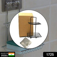 2-Layer Stainless Steel Soap Rack for Bathroom and Household Use