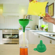 Silicone Funnel – Food Grade Funnel for Oil, Sauce, Water, Juice, and Small Grains (1 Pc, Green)