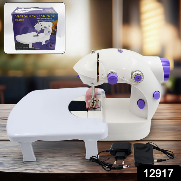 Mini Electric Sewing Machine – Portable with Extension Table & Foot Pedal for Tailoring