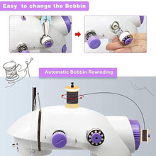 Mini Electric Sewing Machine – Portable with Extension Table & Foot Pedal for Tailoring