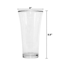 Stylish Look Plastic Juicy Glass Transparent Glasses Set 300ml (6pcs)