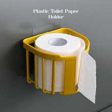 Wall-Mounted Toilet Paper Holder with Storage & Dispenser – Plastic Tissue Roll Holder (14 x 13.5 x 11 cm)