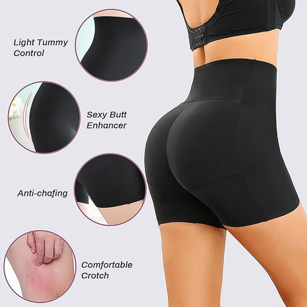 Women's Butt Lifter Padded Underwear – Hip Pads Body Shaper Control Knickers (1 Pc, Large)