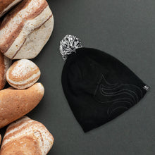 6341 Mens And Womens Skull Slouchy Winter Woolen Knitted Black Inside Fur Beanie Cap.