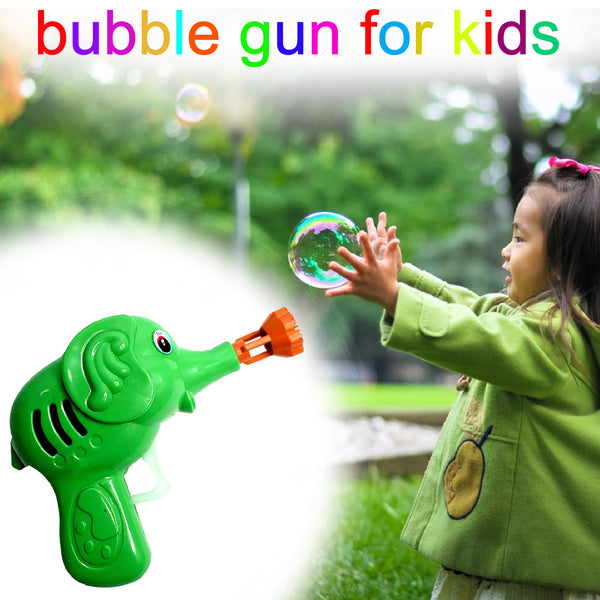 Bubble Gun Elephant – Hand Pressing Toy with Bubble Liquid Bottle for Kids (Fun Loading).