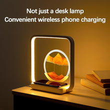 3D Wireless Charging LED Lamp – USB Quicksand Painting Light for Bedroom Decor