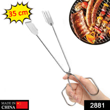 Multi-Functional Metal BBQ Clip Tongs for Charcoal and Serving