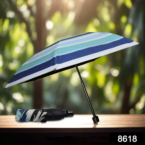 3-fold Sun  Rain Protective Solid Foldable Umbrella (1 Pc  Mix Color)