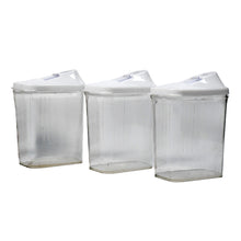 3-Piece Kitchen Storage Jar Set, Transparent Containers for Home & Kitchen Use