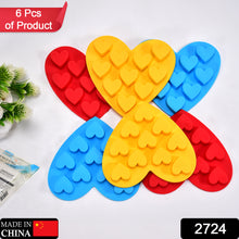 Silicone Heart Shape Mould - 10 Cavity Design, Chocolate/Ice/Jelly, Baking & Candy Use