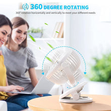 Portable Clip-on Fan – Battery Operated with Light & Spray, 3-Speed Quiet Rechargeable Mini Desk Fan, 360° Rotation for Home, Office, Camping (1 Pc)